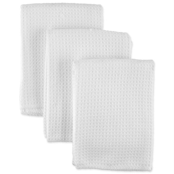 Design Imports 3 Piece Micro Waffle Weave; White 91899999999